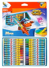 Мелки восковые Deli Super Wings EC21020 24 шт.